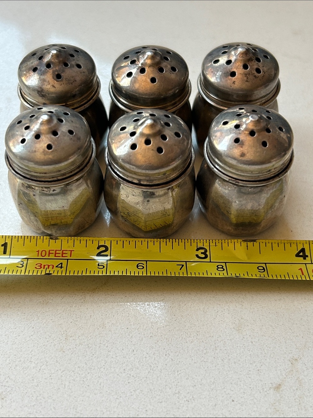 Individual mini salt pepper shakers set of 6